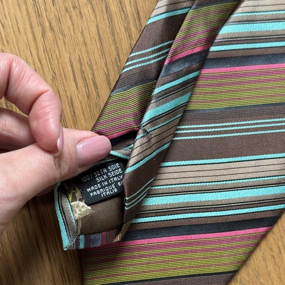Kenzo Homme Men's Striped Silk Tie Made In Italy - NWT  - Multicolour - Picture 5 of 9